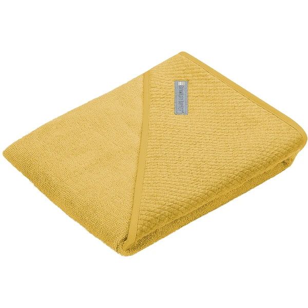 Odenwälder Badcape Met Capuchon Uni Mosterd 4 Odenwälder Badcape Met Capuchon Uni Mosterd - Afbeelding 2