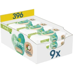 MiniMoois 14 Pampers® Pampers Natte Doekjes Harmony Coco, 396 Doekjes (9 X 44 Stuks)