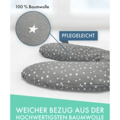 Pic Bear Premium Verpleegkussen 194 Cm Extra Zachte Stippen Grijs -MiniMoois pic bear premium verpleegkussen 194 cm extra zachte stippen grijs a409618 3