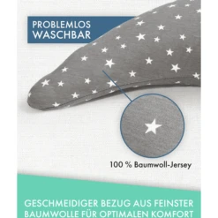 Pic Bear Verpleegmaan 120cm Extra Zachte Sterren Grijs Wit -MiniMoois pic bear verpleegmaan 120cm extra zachte sterren grijs wit a409627 4