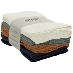 Pippi Gaasdoeken 8-pack Jurk Blauw -MiniMoois pippi gaasdoeken 8 pack jurk blauw a304710 1