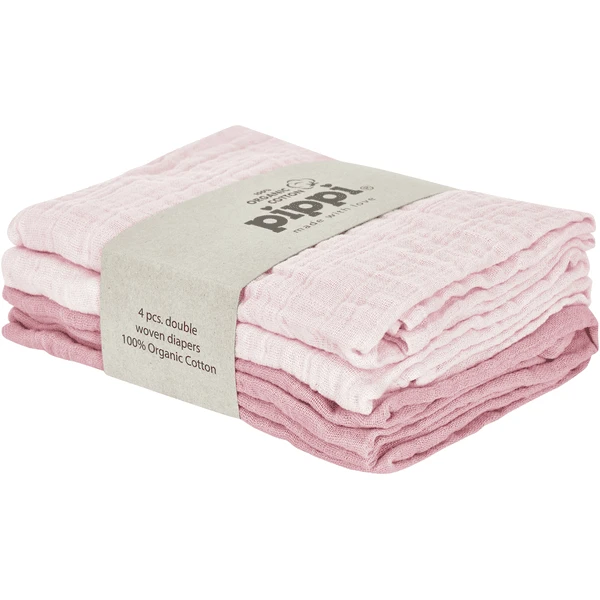 Pippi Mousseline Doeken 4-pack Krimpend Viooltje 4 Pippi Mousseline Doeken 4-pack Krimpend Viooltje - Afbeelding 2