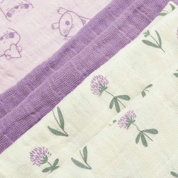 Pippi Mousseline Doeken Set Van 6 Orkide 5 Pippi Mousseline Doeken Set Van 6 Orkide - Afbeelding 3