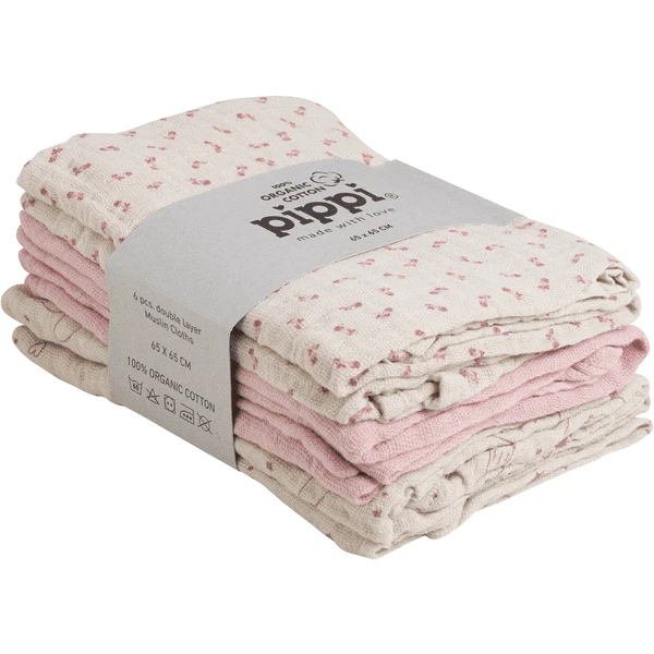 Pippi Muslin Wipes Pack Of 6 Sheer 3 Pippi Muslin Wipes Pack Of 6 Sheer