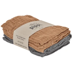 Pippi Washandjes 4-pak Indian Tan -MiniMoois pippi washandjes 4 pak indian tan a304687 1