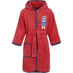 Playshoes Badstof Badjas Duiker Rood -MiniMoois playshoes badstof badjas duiker rood a237069 3