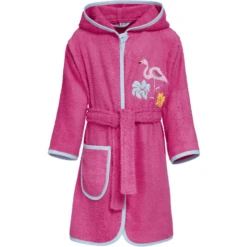Playshoes Badstof Badjas Flamingo Roze