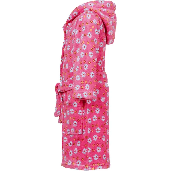 Playshoes Fleece Badjas Bloemen Pink 5 Playshoes Fleece Badjas Bloemen Pink - Afbeelding 3