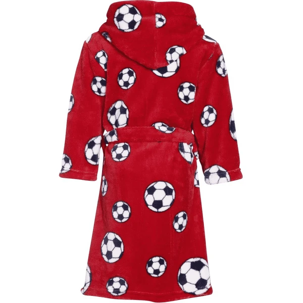 Playshoes Fleece Badjas Voetbal Rood 7 Playshoes Fleece Badjas Voetbal Rood - Afbeelding 5