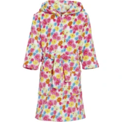 PLAYSHOES Girls Badjas Fleece Bloemen