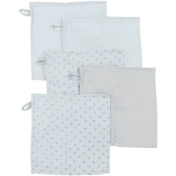 Roba Washandenset Van 5 Lil Planet Turquoise 25 X 25 Cm -MiniMoois roba washandenset van 5 lil planet turquoise 25 x 25 cm a292151 3