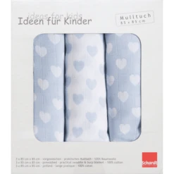 Schardt Hydrofiele Doeken 3pack Hartjes, Lichtblauw -MiniMoois schardt hydrofiele doeken 3pack hartjes lichtblauw a214915 2