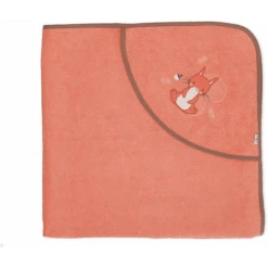 Sterntaler Badcape Met Capuchon Enna Uni Koraal 100 X 100 Cm -MiniMoois sterntaler badcape met capuchon enna uni koraal 100 x 100 cm a351503 2