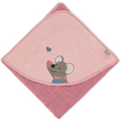 Sterntaler Badhanddoek Mabel Roze 80 X 80 Cm -MiniMoois sterntaler badhanddoek mabel roze 80 x 80 cm a290839 1