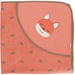 Sterntaler GOTS Badhanddoek Met Kap Enna Koraal 80 X 80 Cm -MiniMoois sterntaler gots badhanddoek met kap enna koraal 80 x 80 cm a351339 3