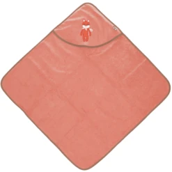 Sterntaler GOTS Badhanddoek Met Kap Enna Uni Koraal 80 X 80 Cm -MiniMoois sterntaler gots badhanddoek met kap enna uni koraal 80 x 80 cm a351331 2