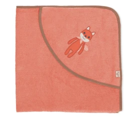 Sterntaler GOTS Badhanddoek Met Kap Enna Uni Koraal 80 X 80 Cm -MiniMoois sterntaler gots badhanddoek met kap enna uni koraal 80 x 80 cm a351331 3