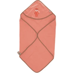 Sterntaler GOTS Badhanddoek Met Kap Enna Uni Koraal 80 X 80 Cm -MiniMoois sterntaler gots badhanddoek met kap enna uni koraal 80 x 80 cm a351331 4