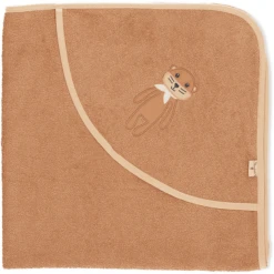 Sterntaler GOTS Badhanddoek Met Kap Otti Uni Bruin 80 X 80 Cm