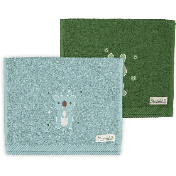 Sterntaler Kinderhanddoek Twin Pack Kinni+Kalla Donkergroen 50 X 30 Cm 3 Sterntaler Kinderhanddoek Twin Pack Kinni+Kalla Donkergroen 50 X 30 Cm