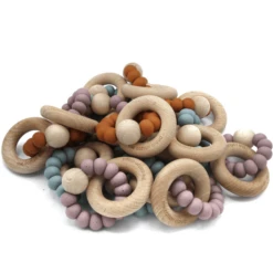 The Cotton Cloud Silicone Bijtring Rond Wilde Roos -MiniMoois the cotton cloud silicone bijtring rond wilde roos a320460 1