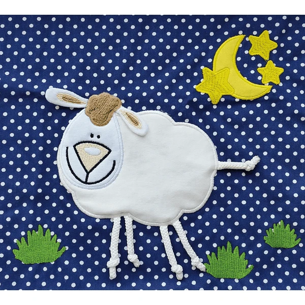 THERALINE Hoes Voor Original Voedingskussen Stippen Marine Zee Schaap 4 THERALINE Hoes Voor Original Voedingskussen Stippen Marine Zee Schaap - Afbeelding 2