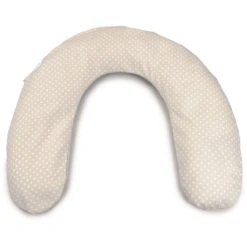 THERALINE Prematuurkussen Klein 100 X 12 Cm Incl. Hoes Stippen Beige -MiniMoois theraline prematuurkussen klein 100 x 12 cm incl hoes stippen beige a272395 3