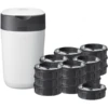 Tommee Tippee Luieremmer Twist & Click Advanced , Incl. 19 Cassettes Met Antibacteriële Film Van Duurzame Oorsprong Green In Wit. -MiniMoois tommee tippee luieremmer twist amp click advanced incl 19 cassettes met antibacteriele film van duurzame oorsprong green in wit a379734