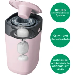 Tommee Tippee Twist & Click Advanced Luieremmer, Incl. 4 Cassettes Met Antibacteriële Folie Uit Duurzame Landbouw Green In Roze -MiniMoois tommee tippee twist amp click advanced luieremmer incl 4 cassettes met antibacteriele folie uit duurzame landbouw green in roze a314847 3