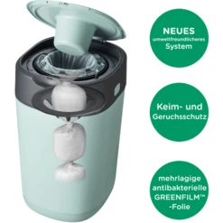 Tommee Tippee Twist & Click Advanced Luieremmer, Incl. 7 Cassettes Met Duurzaam, Antibacterieel Green Folie In Groen -MiniMoois tommee tippee twist click advanced luieremmer incl 7 cassettes met duurzaam antibacterieel green folie in groen a319676 3