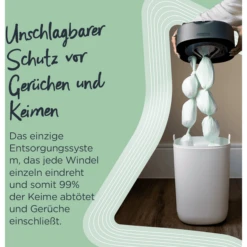 Tommee Tippee Twist & Click Advanced Luieremmer, Incl. 7 Cassettes Met Duurzaam, Antibacterieel Green Folie In Groen -MiniMoois tommee tippee twist click advanced luieremmer incl 7 cassettes met duurzaam antibacterieel green folie in groen a319676 4