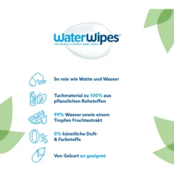 WaterWipes Babydoekjes, Biologisch Afbreekbaar, 60 Doekjes -MiniMoois waterwipes babydoekjes biologisch afbreekbaar 60 doekjes a334262 4
