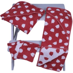 WÖRNER SÜDFROTTIER Badcape Teddy Rood -MiniMoois woerner suedfrottier badcape teddy rood a383690 3