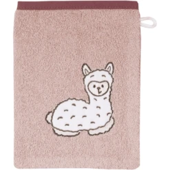 WÖRNER SÜDFROTTIER Set Badhanddoek En Washandje Met Kap Lama Roze 80 X 80 Cm -MiniMoois woerner suedfrottier set badhanddoek en washandje met kap lama roze 80 x 80 cm a303294 3