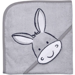 WÖRNER SÜDFROTTIER Set Badhanddoek Met Kap En Washandje Ezel Lichtgrijs 80 X 80 Cm -MiniMoois woerner suedfrottier set badhanddoek met kap en washandje ezel lichtgrijs 80 x 80 cm a303290 1