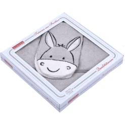 WÖRNER SÜDFROTTIER Set Badhanddoek Met Kap En Washandje Ezel Lichtgrijs 80 X 80 Cm -MiniMoois woerner suedfrottier set badhanddoek met kap en washandje ezel lichtgrijs 80 x 80 cm a303290 4