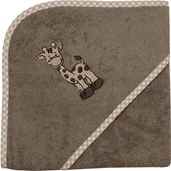 WÖRNER SÜDFROTTIER Set Badhanddoek Met Kap En Washandje Giraffe Lichtbruin 80 X 80 Cm 4 WÖRNER SÜDFROTTIER Set Badhanddoek Met Kap En Washandje Giraffe Lichtbruin 80 X 80 Cm - Afbeelding 2