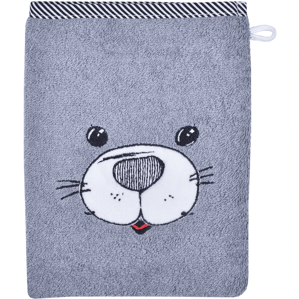 WÖRNER SÜDFROTTIER Set Badhanddoek Met Kap En Washandseal Grijs 80 X 80 Cm 6 WÖRNER SÜDFROTTIER Set Badhanddoek Met Kap En Washandseal Grijs 80 X 80 Cm - Afbeelding 4