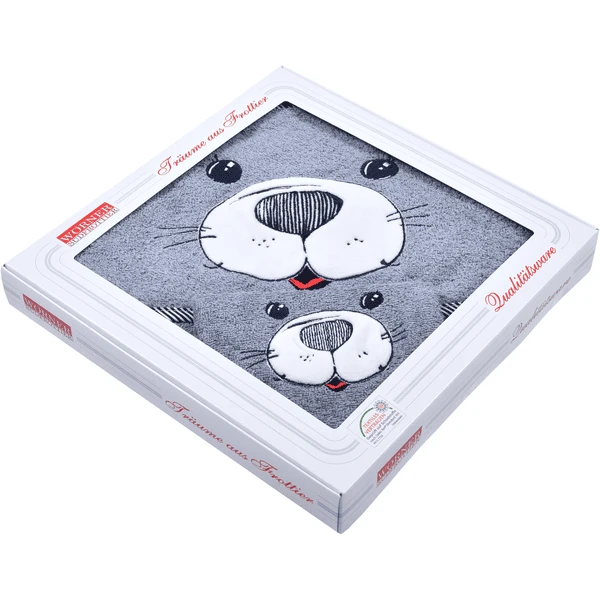 WÖRNER SÜDFROTTIER Set Badhanddoek Met Kap En Washandseal Grijs 80 X 80 Cm 7 WÖRNER SÜDFROTTIER Set Badhanddoek Met Kap En Washandseal Grijs 80 X 80 Cm - Afbeelding 5