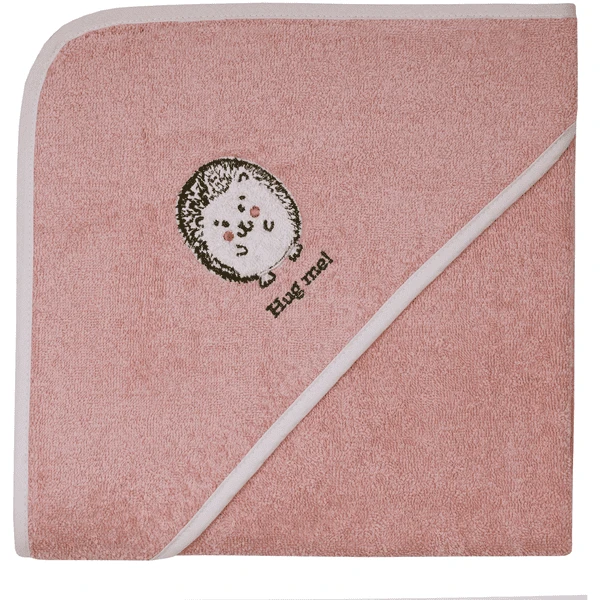 WÖRNER SÜDFROTTIER Set Washandje + Badcape Egel Roze 4 WÖRNER SÜDFROTTIER Set Washandje + Badcape Egel Roze - Afbeelding 2