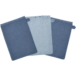 WÖRNER SÜDFROTTIER Washandje Blauw 3 Pack -MiniMoois woerner suedfrottier washandje blauw 3 pack a303282 2