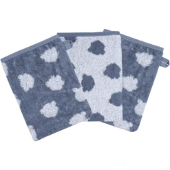 WÖRNER SÜDFROTTIER Washandje Jac. Teddy Blauw Set Van 3 15 X 21